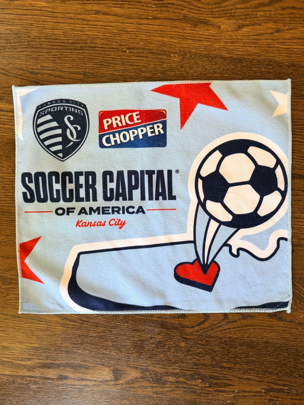 Soccer Capital of America Kansas City Rally Towel - Light Blue, Red, Navy